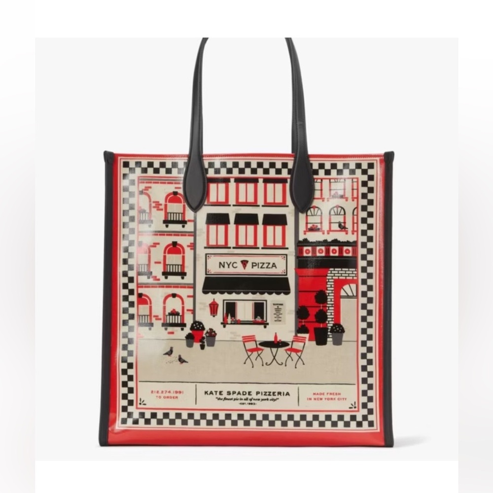 Kate Spade Slice Pizzeria Canvas Large Gotham Tote